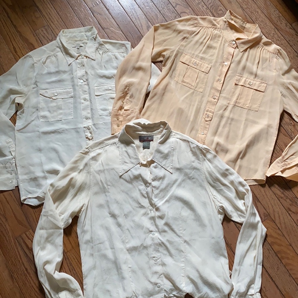 Lot of 3 Silk Blouses from J Crew & NY Style